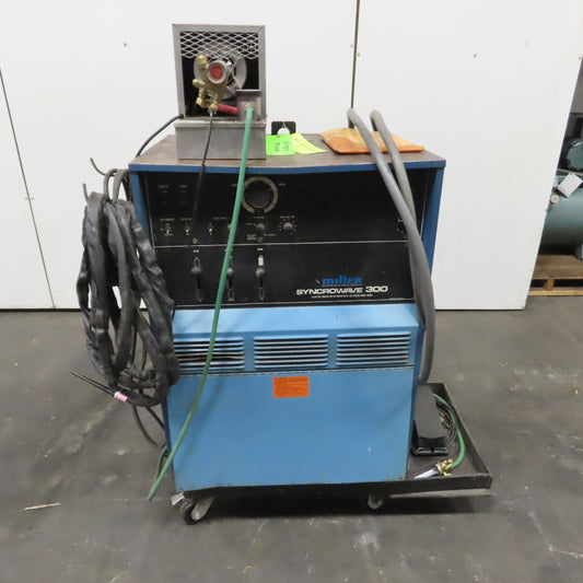 Miller Syncrowave 300 AC/DC TIG Welder 230/460V 1PH W/ Cart, Foot Pedal & Cooler