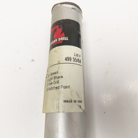 Michigan Drill 55/64" Coolant Thru 2 Flute Spiral Drill Bit 11" OAL