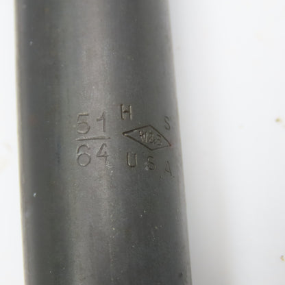 51/64" Coolant Thru 2 Flute Spiral Drill Bit 10-1/2" OAL