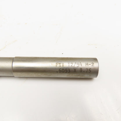 39/64" Coolant Thru 2 Flute Spiral Drill Bit 9" OAL