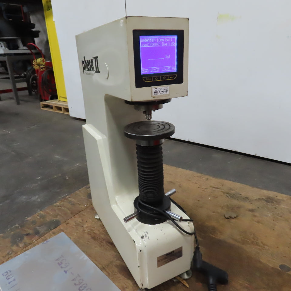 Phase II 900-355 Bench Top Brinell Hardness Tester 120V Single Phase 8-650HBW