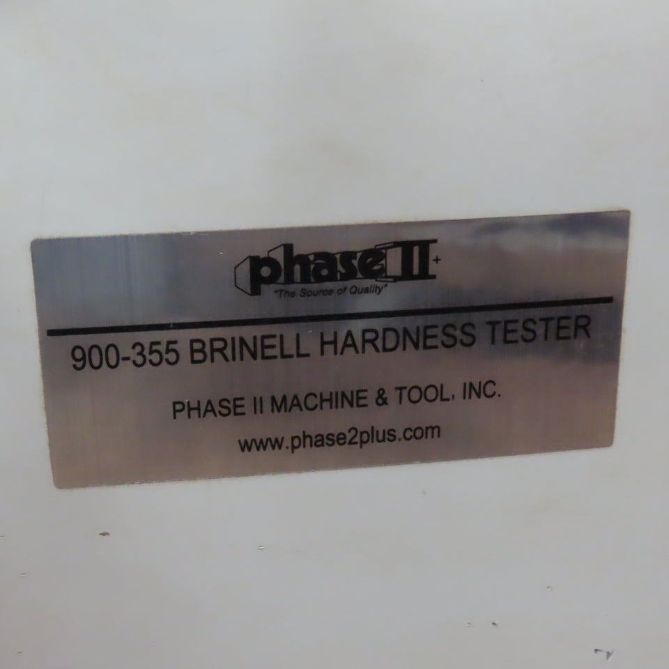 Phase II 900-355 Bench Top Brinell Hardness Tester 120V Single Phase 8-650HBW