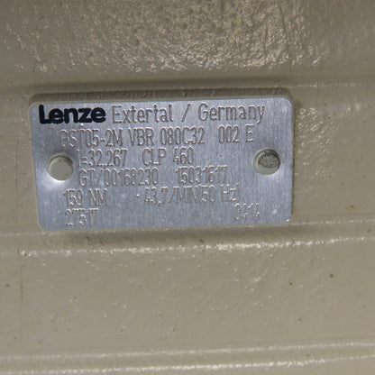 Lenze GST05-2M VRB 080C32 1:32.267 Inline Ratio Gear Motor 1.35KW 3Ph 230-480V
