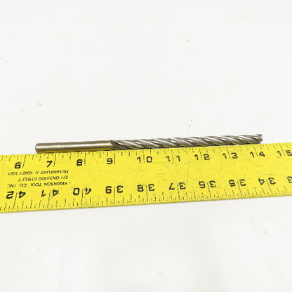 Liberty Special 23/64" Spiral Chucking Reamer 4 Flute Smooth Shank 8" OAL