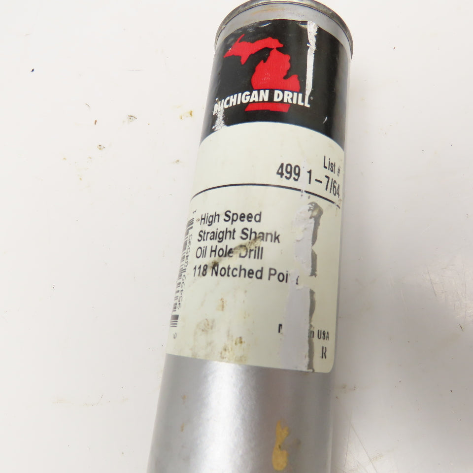 Michigan drill 1-7/64" Coolant Thru 2 Flute Spiral Drill Bit 12" OAL