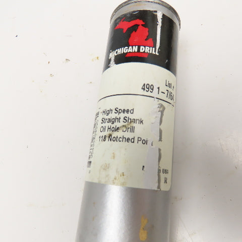 Michigan drill 1-7/64" Coolant Thru 2 Flute Spiral Drill Bit 12" OAL