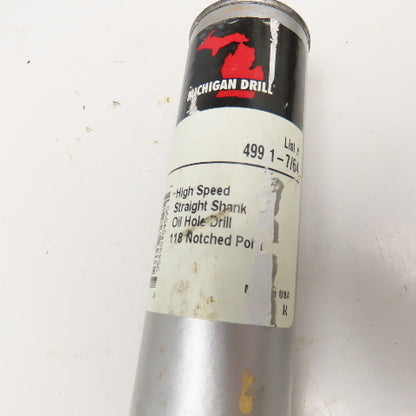 Michigan drill 1-7/64" Coolant Thru 2 Flute Spiral Drill Bit 12" OAL