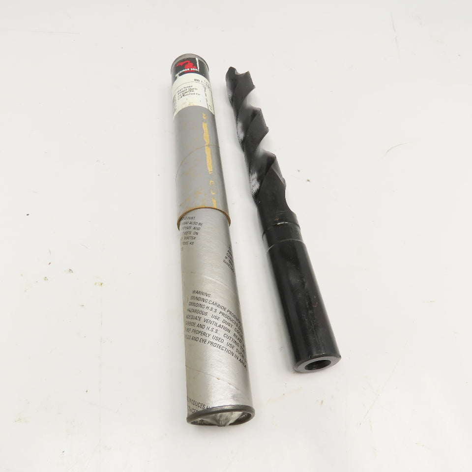Michigan drill 1-7/64" Coolant Thru 2 Flute Spiral Drill Bit 12" OAL