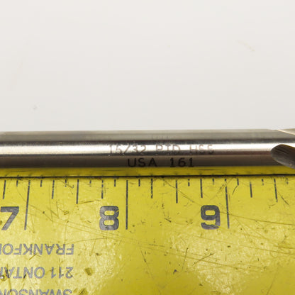 Precision Twist Drill 15/32" Straight Shank Core Drill 4 Flute Twist 7-1/2" OAL