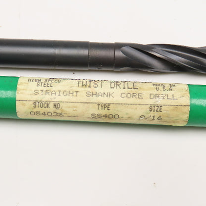 Precision Twist Drill 9/16" Straight Shank Core Drill 4 Flute Twist 8" OAL