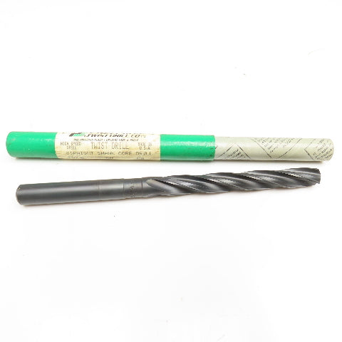 Precision Twist Drill 9/16" Straight Shank Core Drill 4 Flute Twist 8" OAL