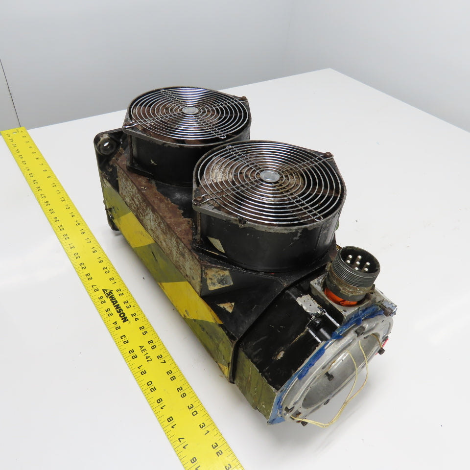 GE Fanuc A06B-015-B075#7008 7.3KW AC Servo Motor 3Ph 184V W/ Fan Parts/Repair