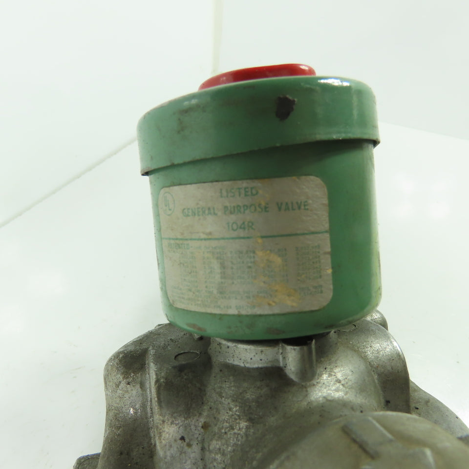 Asco 104R 1-1/4"" Solenoid Gas Valve 110V Coil