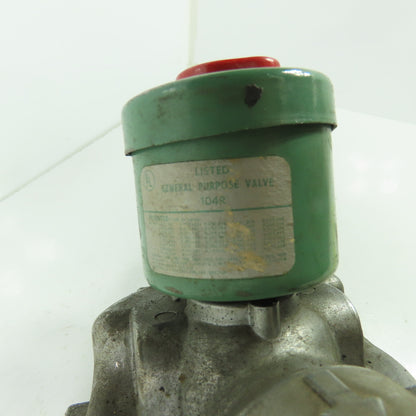 Asco 104R 1-1/4"" Solenoid Gas Valve 110V Coil