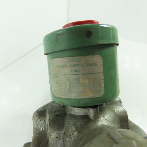 Asco 104R 1-1/4"" Solenoid Gas Valve 110V Coil