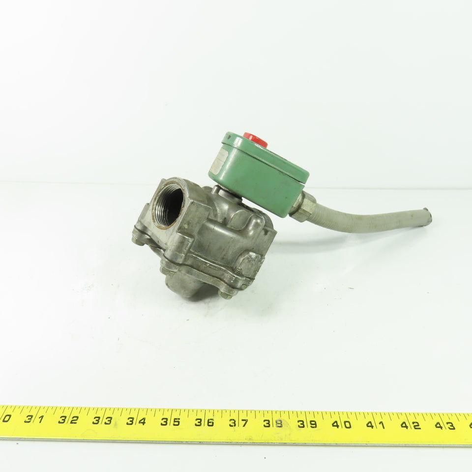 Asco 104R 1-1/4"" Solenoid Gas Valve 110V Coil