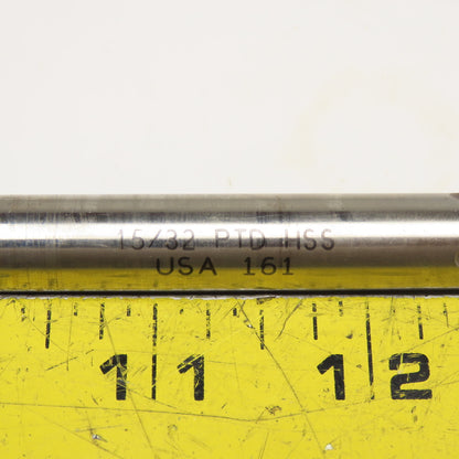 Precision Twist Drill 15/32" Straight Shank Core Drill 4 Flute Twist 8" OAL