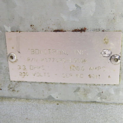 Bonitron M3775RS-L060A 33 OHMS Dynamic Braking Resistor 230VAC 120A