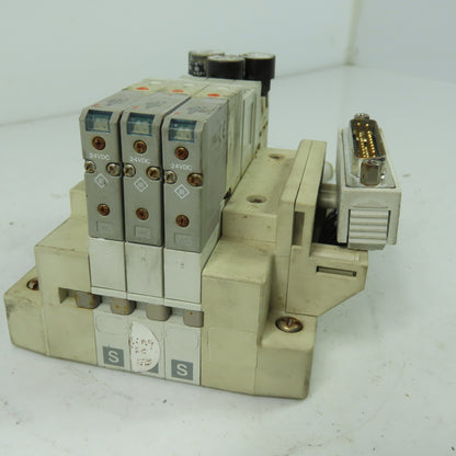 SMC SV1100-5FU 3 Solenoid Valve Manifold Bank 0.7MPa 24VDC