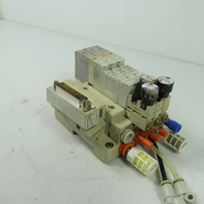 SMC SV1100-5FU 3 Solenoid Valve Manifold Bank 0.7MPa 24VDC