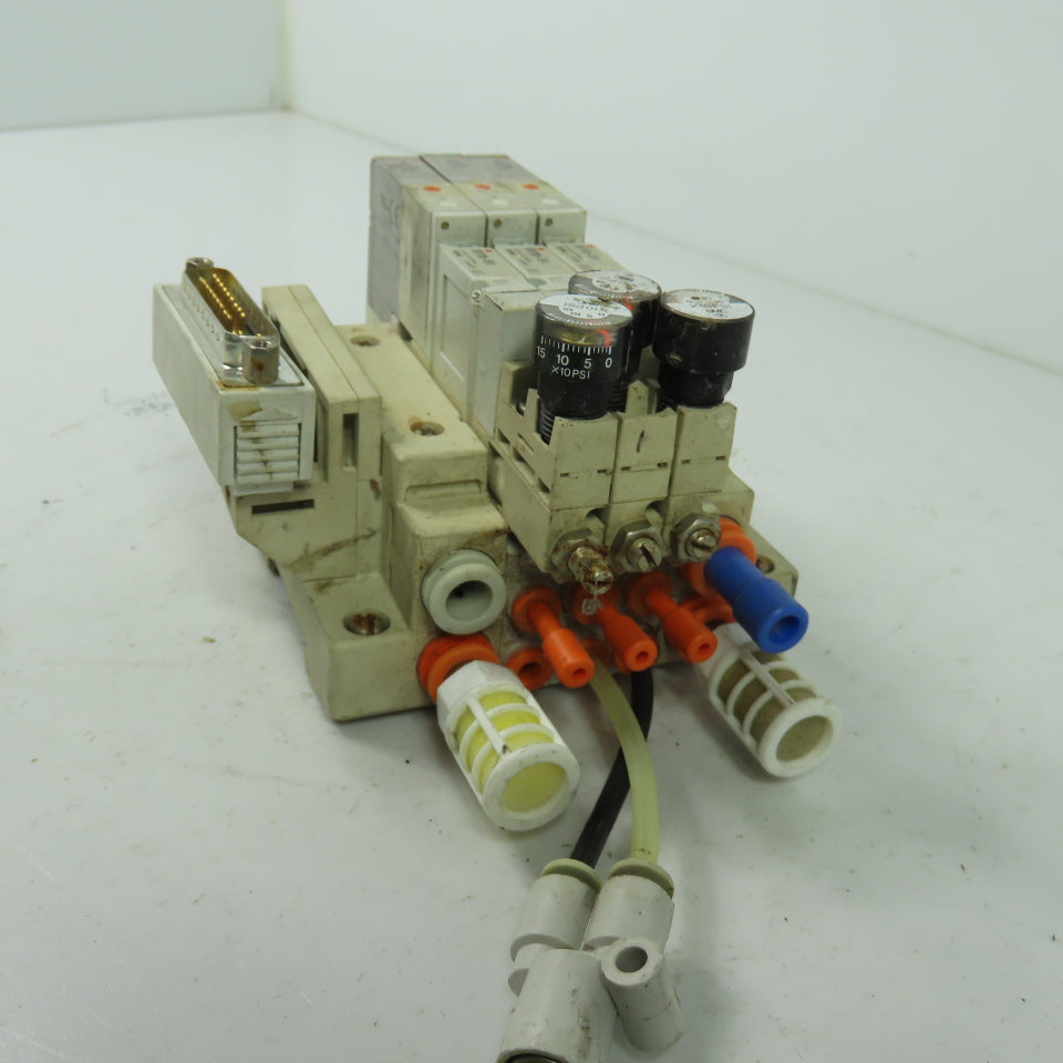 SMC SV1100-5FU 3 Solenoid Valve Manifold Bank 0.7MPa 24VDC