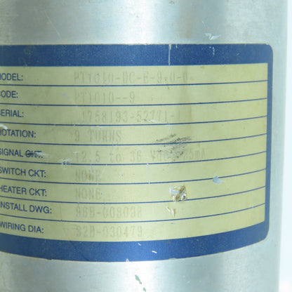 Jordan PT1010-DC-E-9-0-0 Position Transmitter 5/8" Shaft