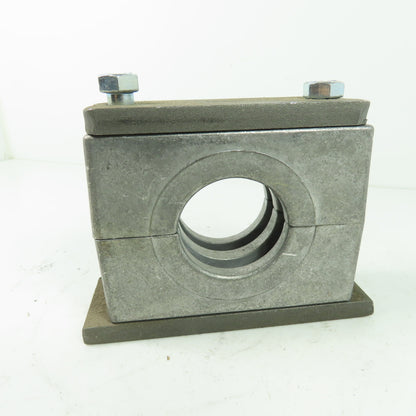 Adjustable 1.9" Ribbed Bore Vibration Steel Pipe Clamp