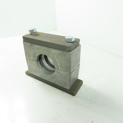 Adjustable 1.9" Ribbed Bore Vibration Steel Pipe Clamp
