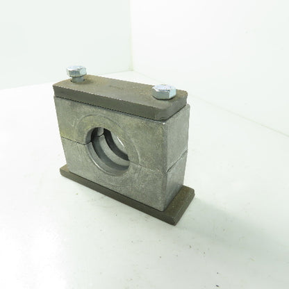 Adjustable 1.9" Ribbed Bore Vibration Steel Pipe Clamp