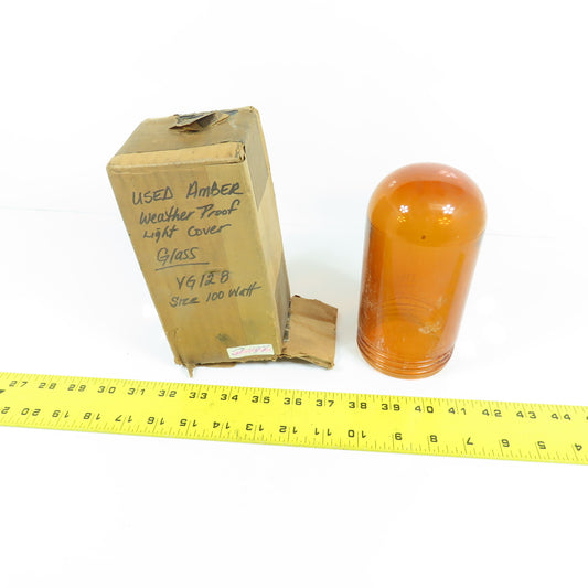 Adalet VG 128 100W Size Vapor Tight Weather Proof Globe Rare AMBER Vintage
