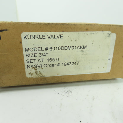 Kunkle 6010DDM01AKM Safety Relief Valve 3/4" 165PSI