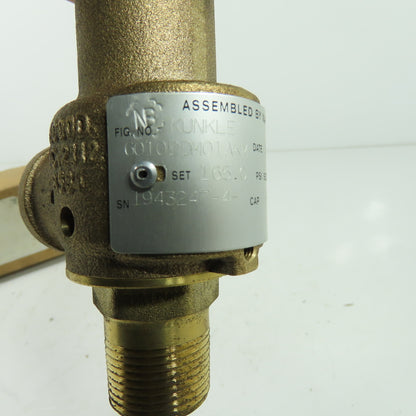 Kunkle 6010DDM01AKM Safety Relief Valve 3/4" 165PSI