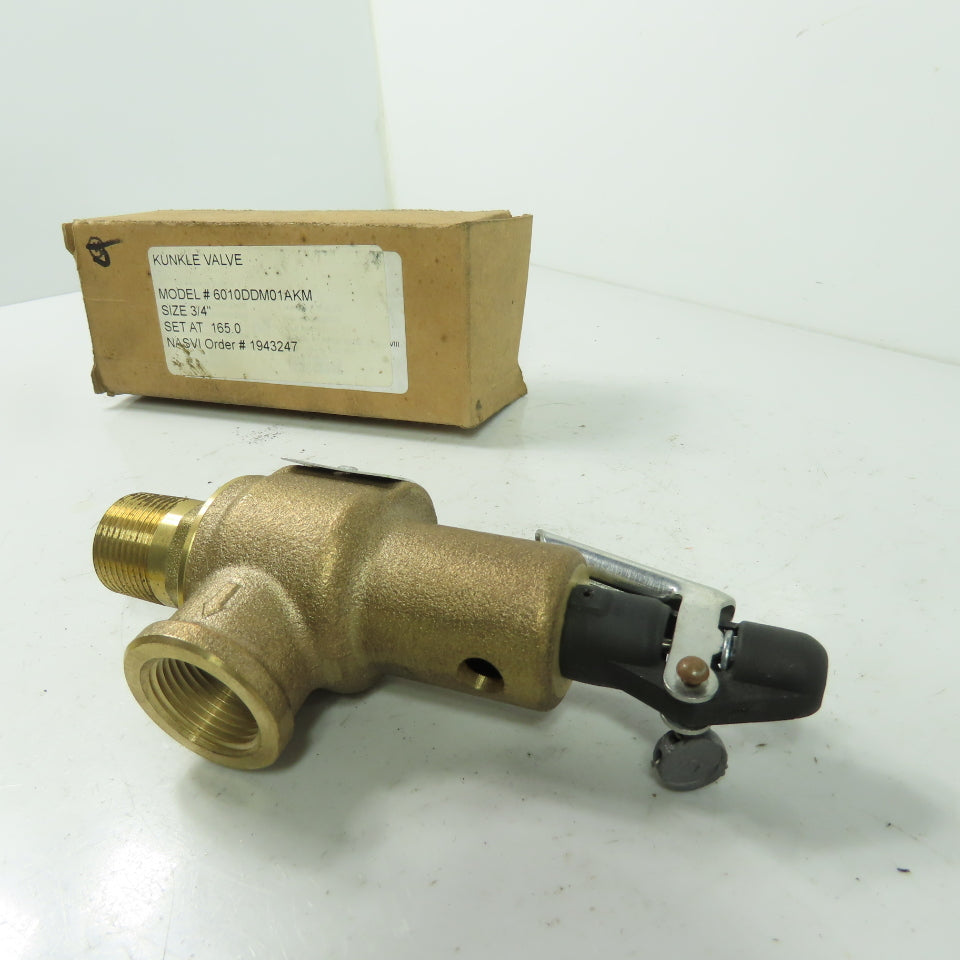 Kunkle 6010DDM01AKM Safety Relief Valve 3/4" 165PSI