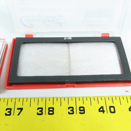 Comfort 932-145-200 Magnifier Glass Plate Lens 2"x 4-1/4" Focal Power:2.00 Lot/2