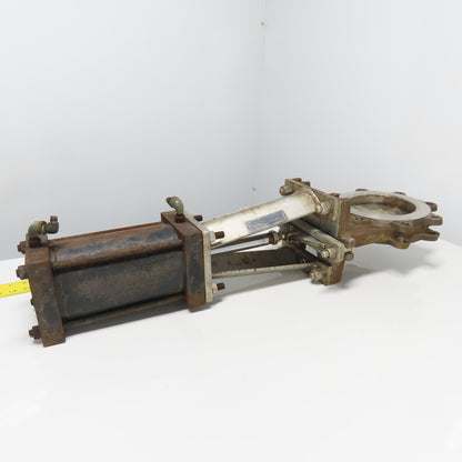 Fabri-Valve C37S304 Size 6" Air Cylinder Actuated Knife Gate Valve 150CWP
