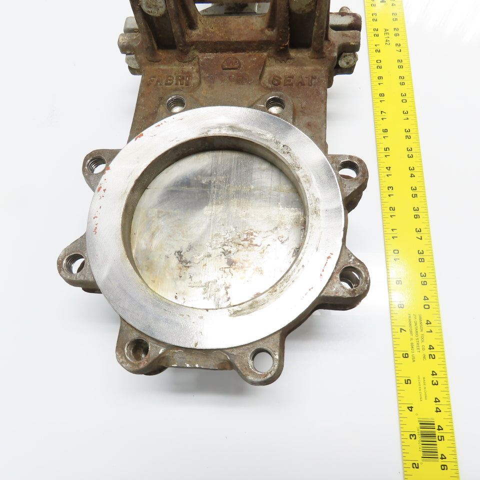 Fabri-Valve C37S304 Size 6" Air Cylinder Actuated Knife Gate Valve 150CWP