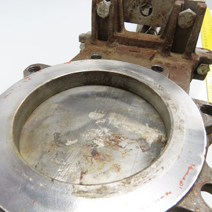 Fabri-Valve C37S304 Size 6" Air Cylinder Actuated Knife Gate Valve 150CWP