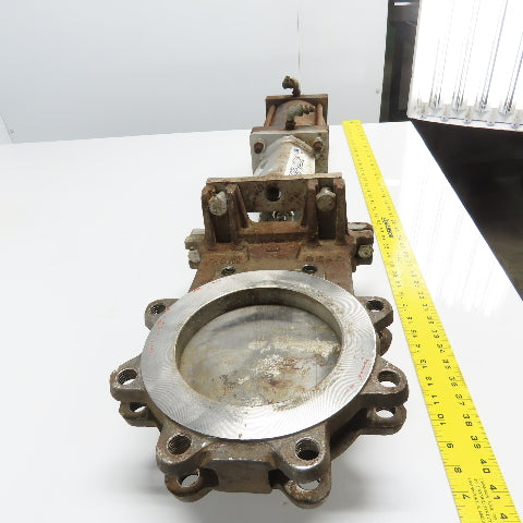 Fabri-Valve C37S304 Size 6" Air Cylinder Actuated Knife Gate Valve 150CWP