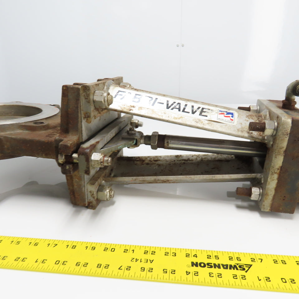Fabri-Valve C37S304 Size 6" Air Cylinder Actuated Knife Gate Valve 150CWP