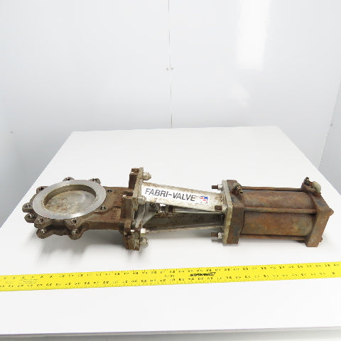 Fabri-Valve C37S304 Size 6" Air Cylinder Actuated Knife Gate Valve 150CWP