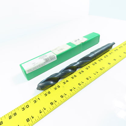 PTD 020057 57/64" HSS Drill Bit Black Oxide 2-Flute 118° Angle 3MT Shank 11" L