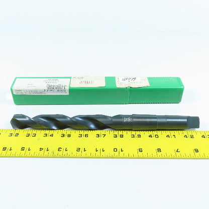 PTD 020057 57/64" HSS Drill Bit Black Oxide 2-Flute 118° Angle 3MT Shank 11" L