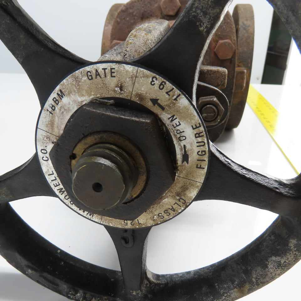 Powell 125S 3" Manual Gate Valve Cast Iron Figure 1793 200W0G