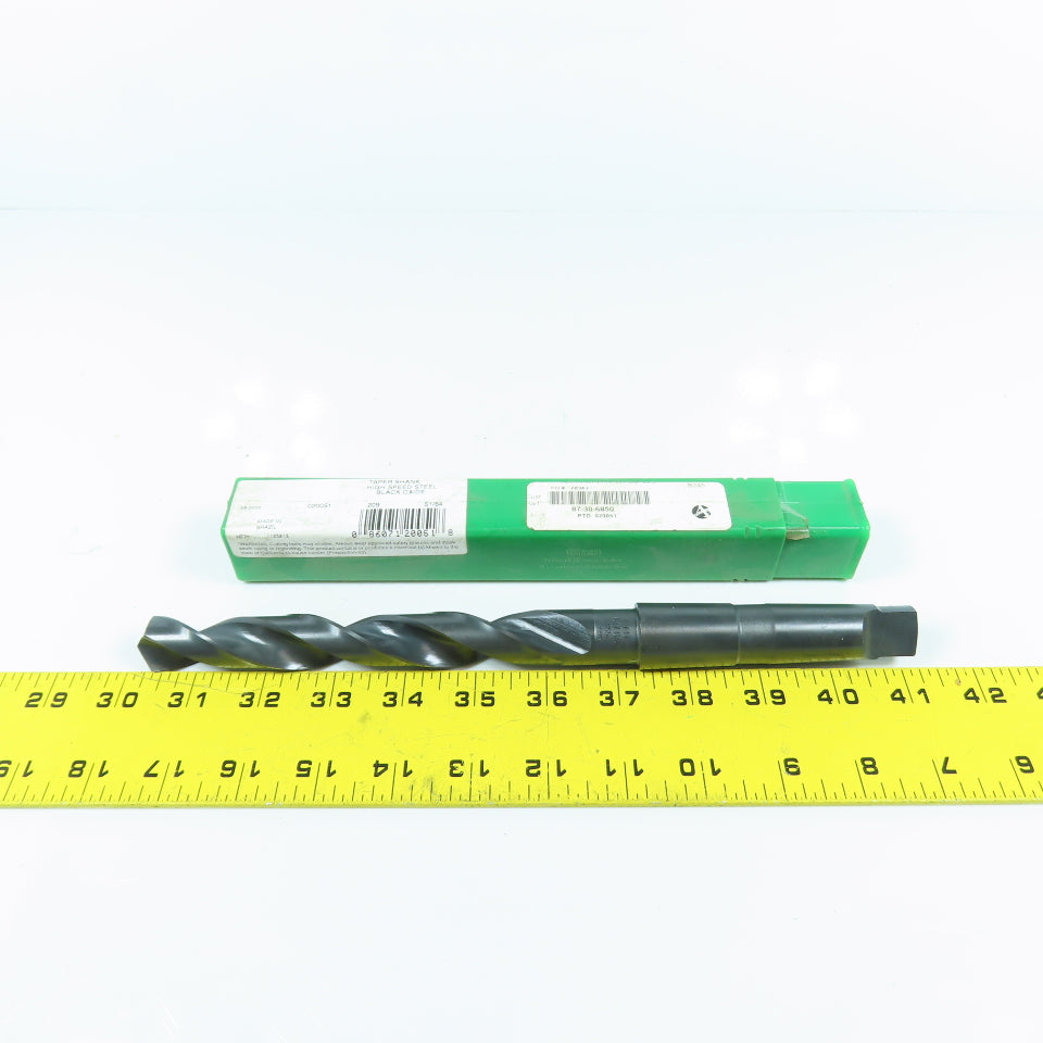 PTD 020051 51/64" HSS Drill Bit Black Oxide 2-Flute 118° Angle 3MT Shank