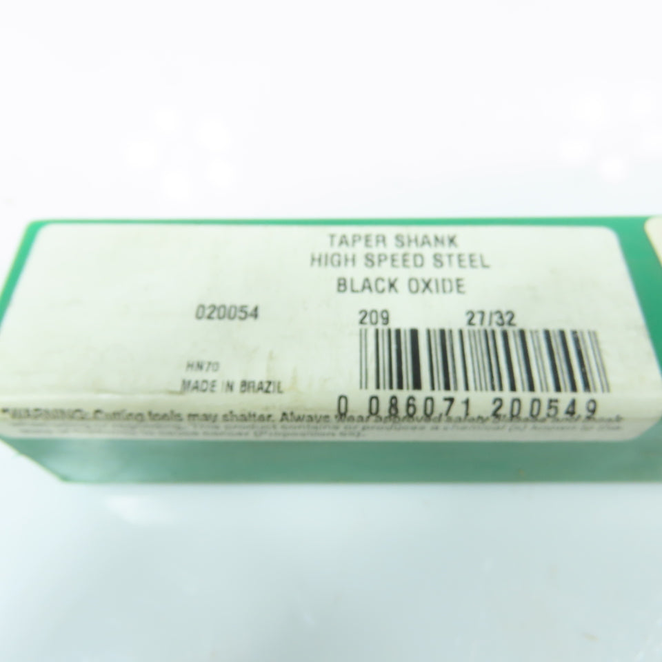PTD 020054 27/32" HSS Drill Bit Black Oxide 2-Flute 118° Angle 3MT Shank
