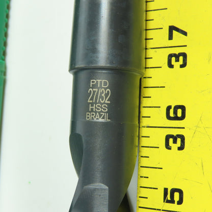 PTD 020054 27/32" HSS Drill Bit Black Oxide 2-Flute 118° Angle 3MT Shank