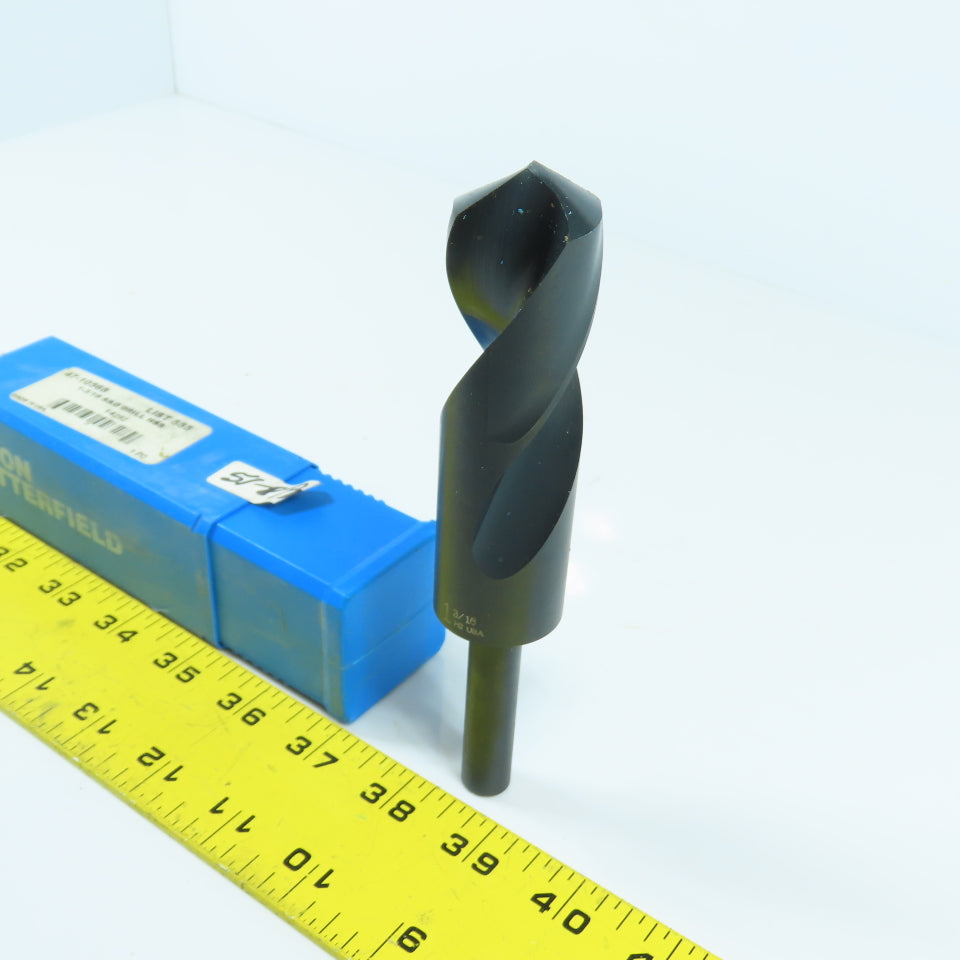 Union Butterfield 1-3/16" HSS Black Oxide Drill Bit 118° 2-Flute 1/2" Shank