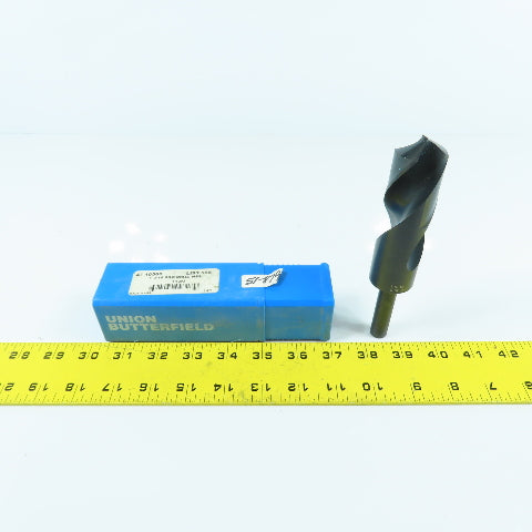 Union Butterfield 1-3/16" HSS Black Oxide Drill Bit 118° 2-Flute 1/2" Shank