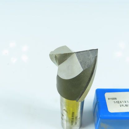 Union 5110330 1-1/2" x 1" x 1-5/8 2 Flute Spiral End Mill 1" Weldon HSS 4.5" OAL