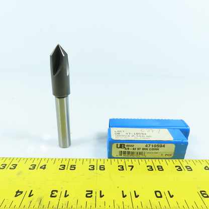 Union Butterfield 4710594 8/5" x 82° HSS 4-Flute Countersink 1/2" Shank 4" OAL